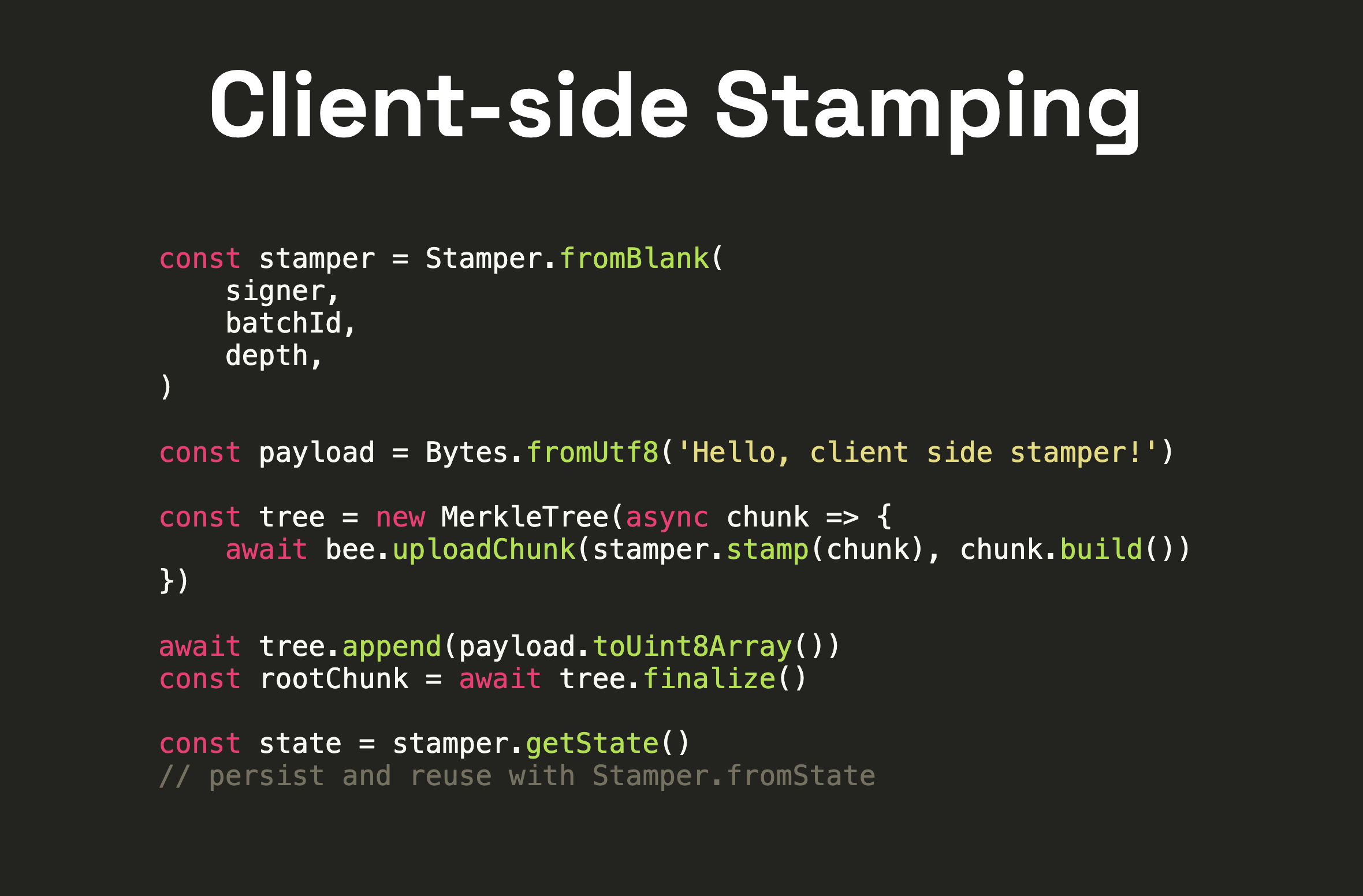 Client-side Stamping