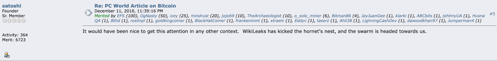 Satoshi Nakamoto quote